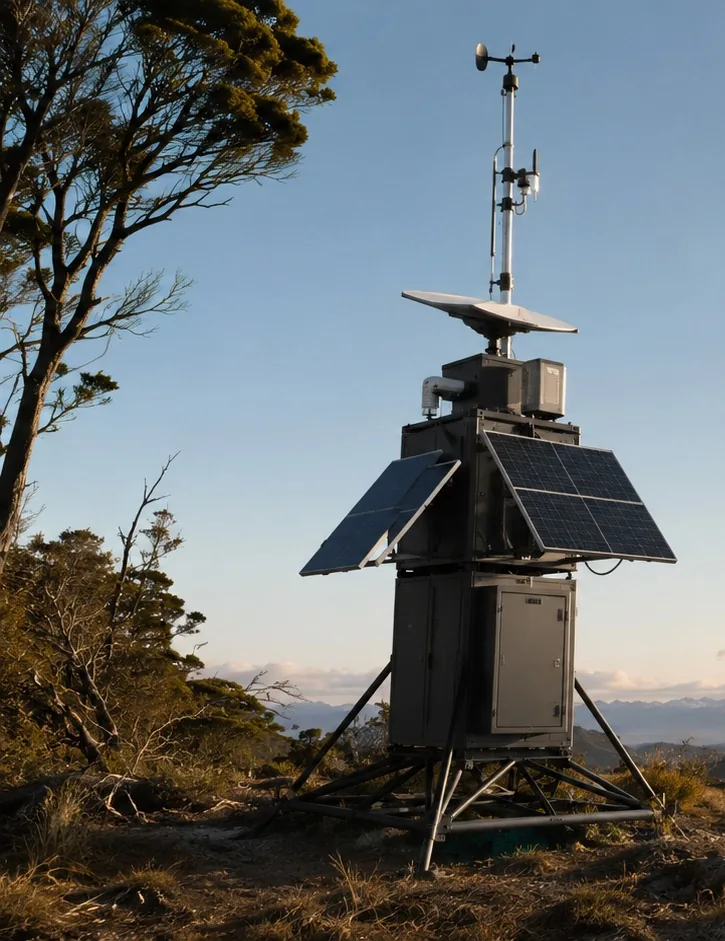 Concept rendering of a solar-powered ground sensing station